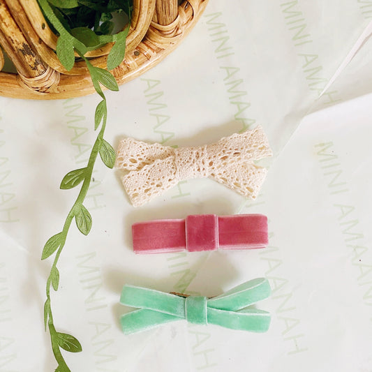 PASTEL BOW SET | HAIR CLIPS