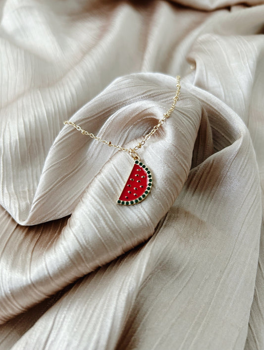 Watermelon necklace - solidarity chain