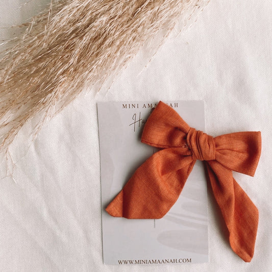 BURNT ORANGE | COTTON BOW