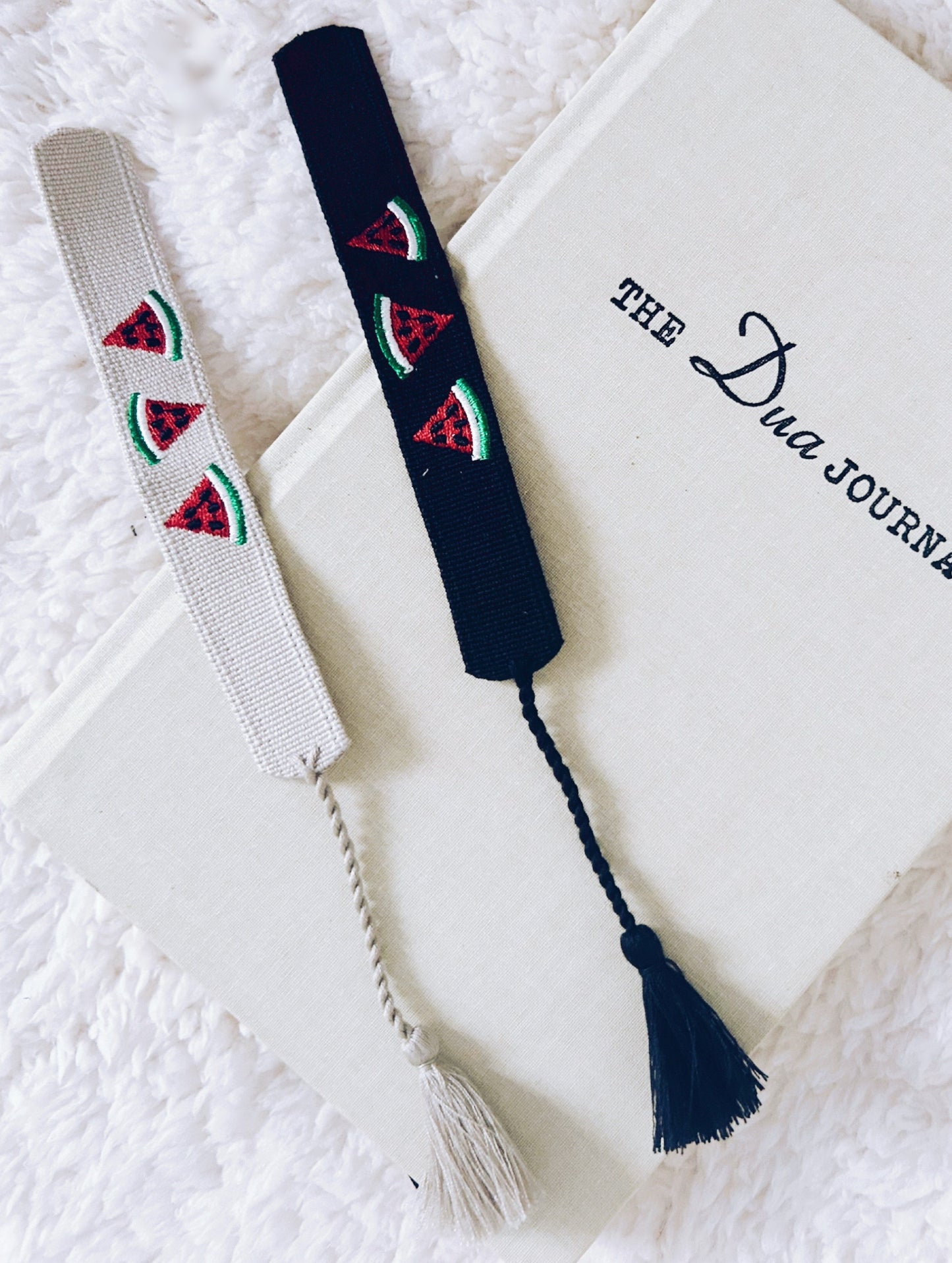 WATERMELON COTTON EMBROIDERY BOOKMARK