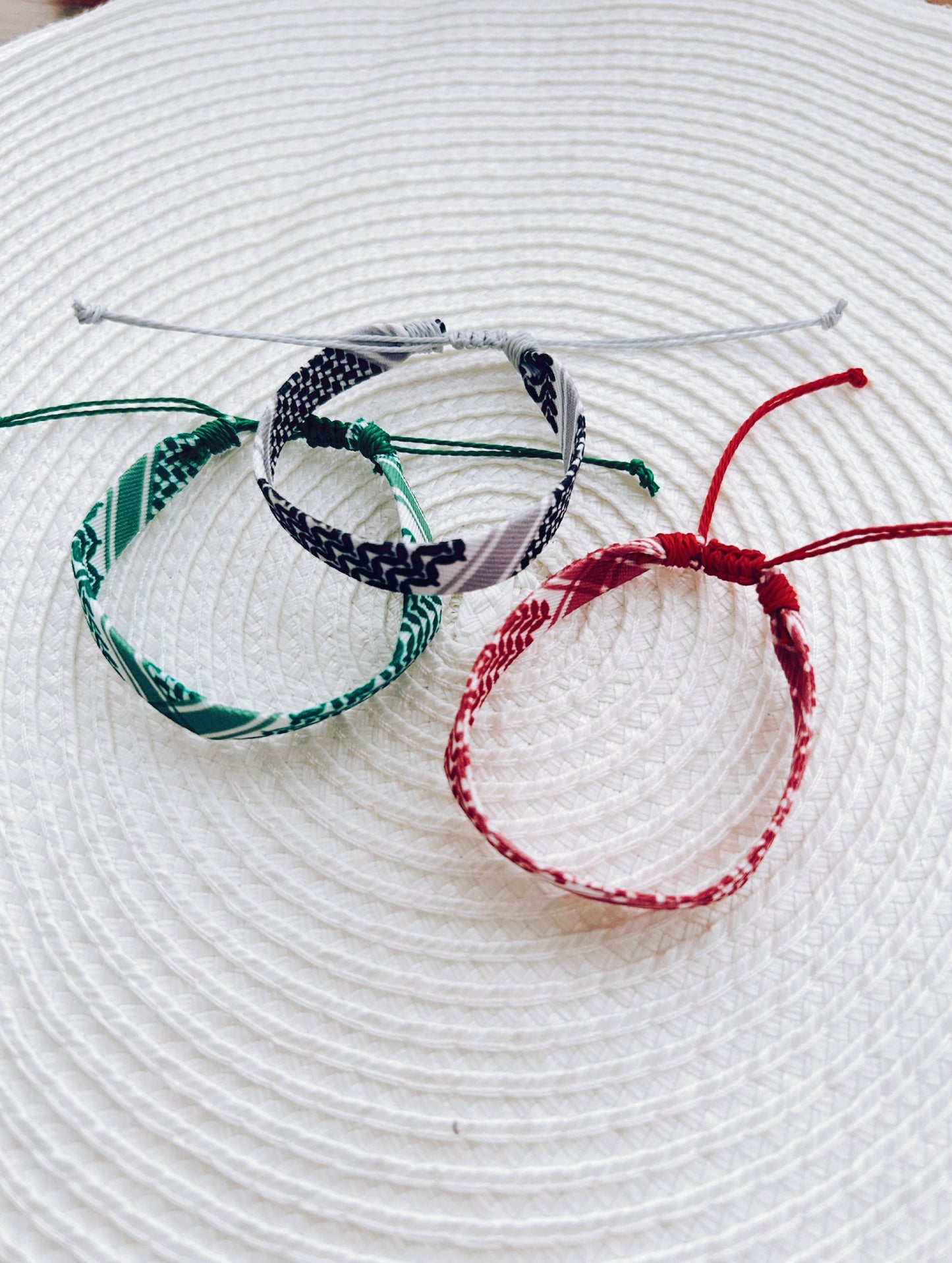 Cotton keffiyah bracelets