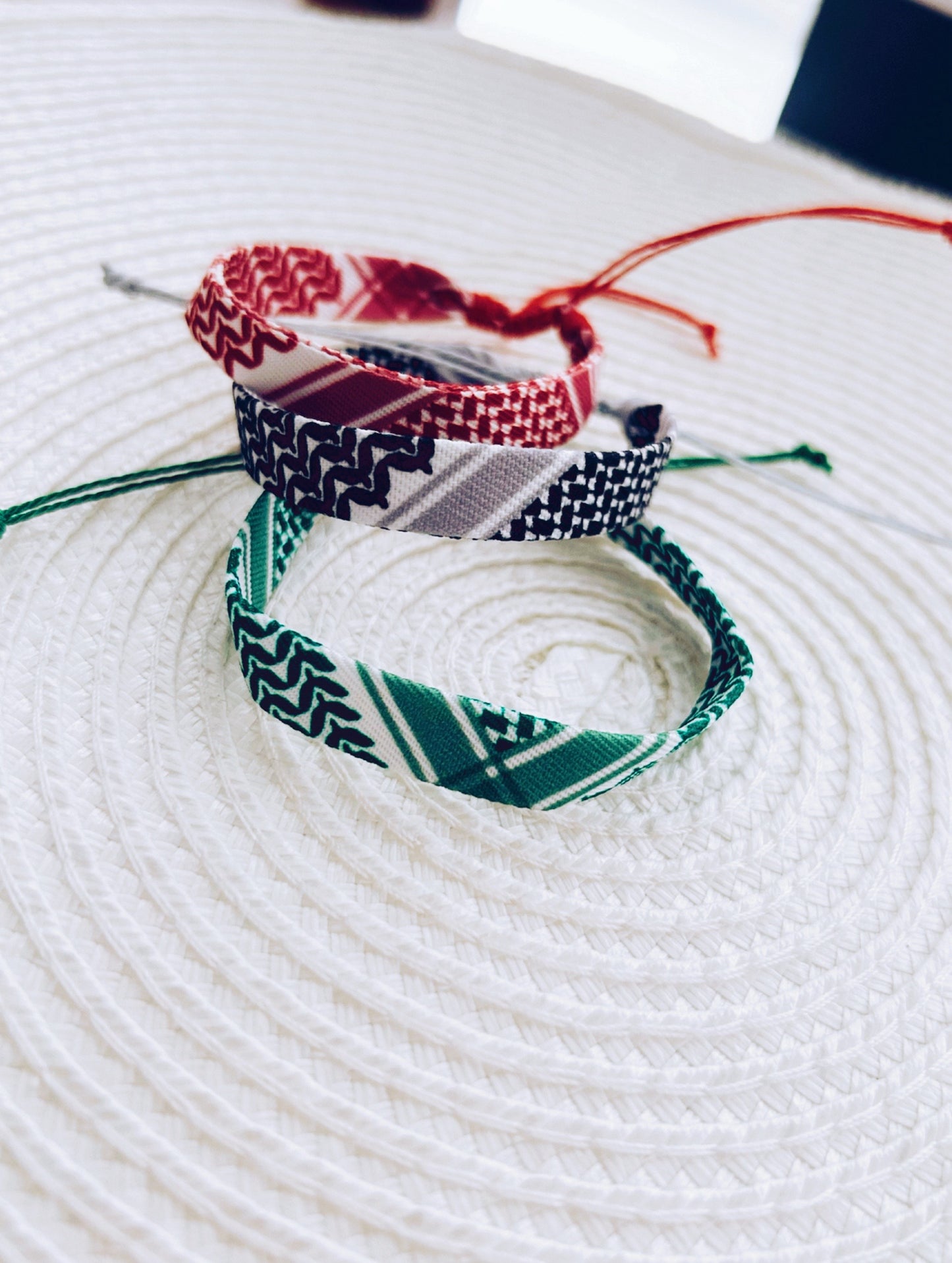 Cotton keffiyah bracelets