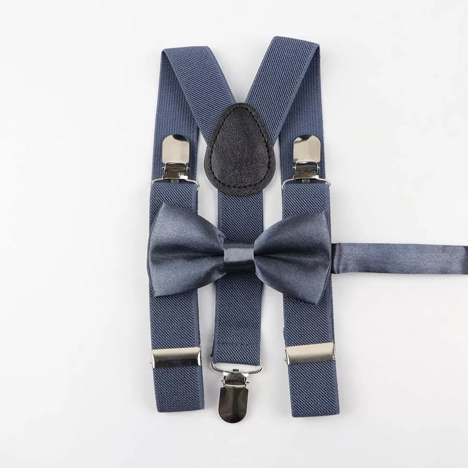 Spruce Blue - Braces & Bow Set