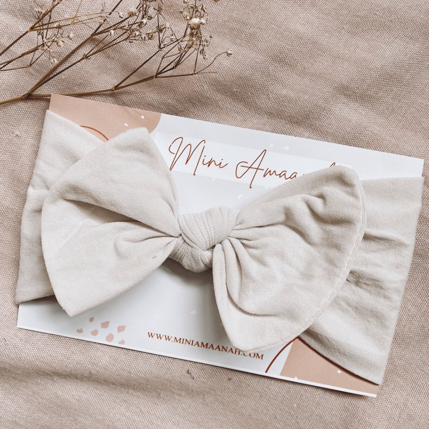 GREY HEADBAND | BOW