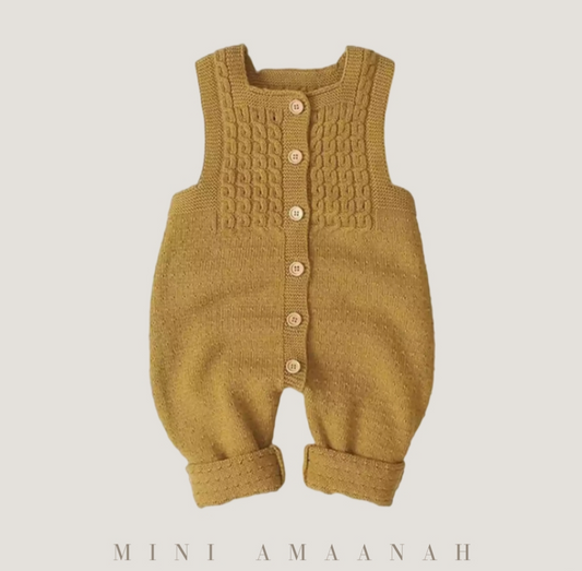 Mustard - Knitted Romper